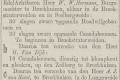 Venloosch weekblad 10-10-1874 AJ van Soest. Canadaboomen