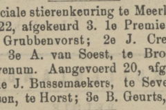 Venloosche courant 17-03-1894 A van Soest. Provinciale stierenkeuring