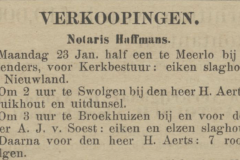 Venloosche courant 21-01-1899 AJ van Soest. Verkoopingen